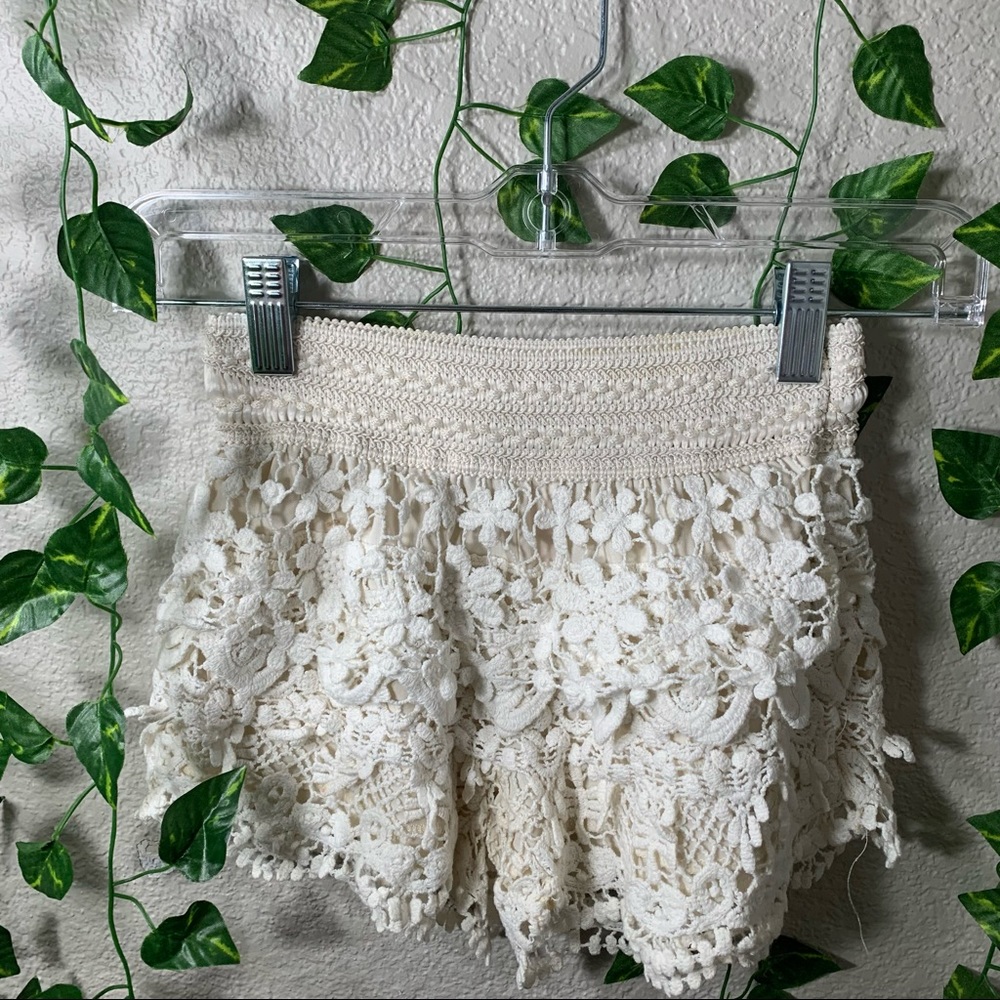 Off-white Lace Shorts
